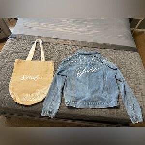 BRIDE Pearl Jean Jacket and BRIDE Beach Bag